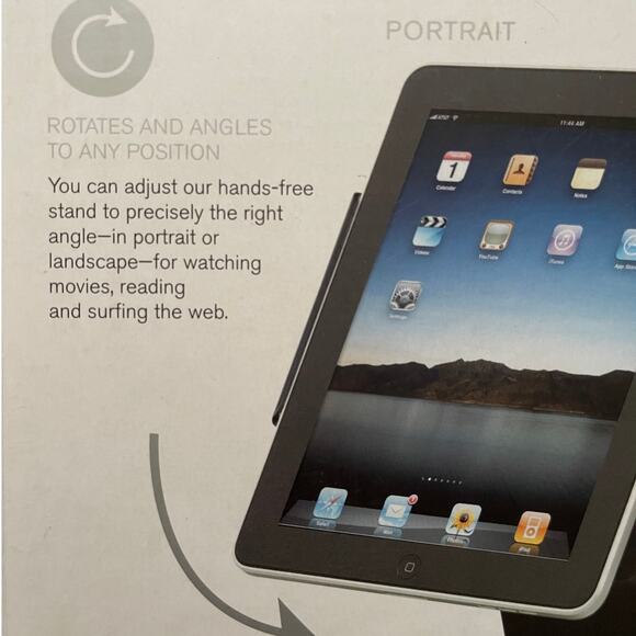Brookstone 360° Adjustable iPad Tablet Stand View at Any Angle NEW - Picture 2 of 6